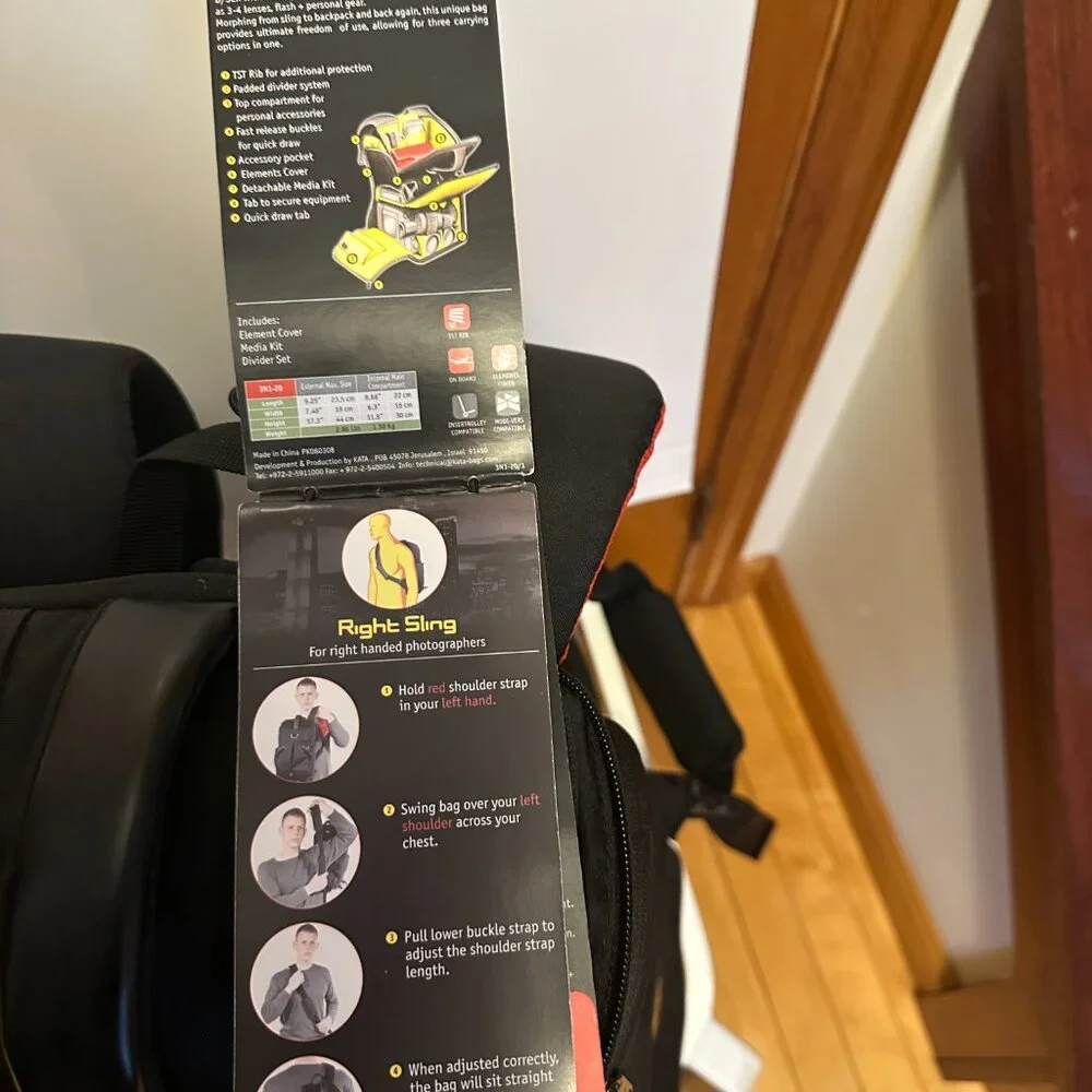 Kata 3 in 1 Camera Backpack - Black Medium